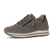 Gabor comfort Sneaker Schuhe taupe braun Samt H-Weite 76.528.20