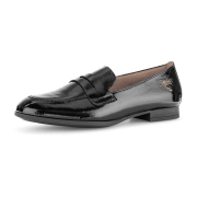 Gabor Schuhe Slipper schwarz Loafer Lack 75.270.97