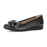 Gabor comfort Ballerina schwarz Glattleder 72.625.27