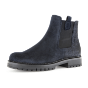 Gabor Stiefelette blau Velour H-Weite 72.720.46