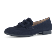 Gabor Schuhe Slipper blau Loafer Velour 75.273.16