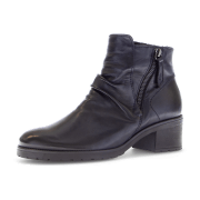 Gabor Stiefelette dunkelblau Leder gerafft G-Weite 72.811.66