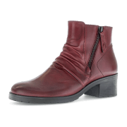 Gabor Stiefelette rot Leder gerafft G-Weite 72.811.68