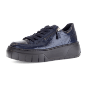 Gabor Schuhe Plateau Sneakers blau Lack 73.220.96