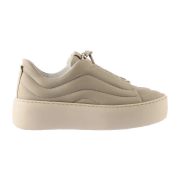 Högl Pad Schuhe Plateau Sneaker grau beige Gummizug 0240