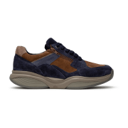 Xsensible SWX14 Navy Combi (Blau/Braun) - Sneaker - Herrenschuhe Sneaker / Schnürschuh, Blau, leder