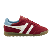 Gola Torpedo Damen Sneakers Schuhe rot weiß Velour CLB761