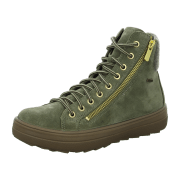 Legero Mira 0096357520 Pino (Hellgrün) - gefütterte Stiefelette - Damenschuhe Bequeme Stiefel / Stiefeletten, Grün, leder/textil (velour)