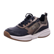 Xsensible SWX19 Black Combi (schwarz) - sportlicher Schnürschuh - Damenschuhe Bequeme Schnürschuhe, Schwarz, leder/textil (stretch)