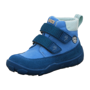 Affenzahn Low Boot Shark 0148830211 Blau - Stiefel mit Futter - Barfußschuhe KINDER, Blau, leder/textil