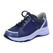 FinnComfort Piccadilly Stell/blue/Indigo/Silber (blau) - Schnürschuh mit loser Einlage - Marken , Blau, leder (ancona/yuka/nubuk/brina)