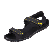 Leguano Attrekktiv Black (schwarz) - sportliche Sandale - Barfußschuhe DAMEN, Schwarz