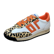 Back 70 white leather leopard cuio ora