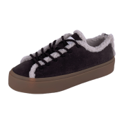 INUIKII Shearling Low Dark Brown