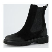 Paul Green 8270-010 Black (Schwarz) - gefütterte Stiefelette - Damenschuhe Modische Stiefelette / Boots, Schwarz, leder (soft suede), absatzhöhe: 20 mm