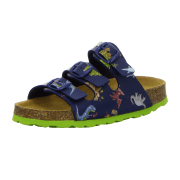 Longo Tieffußbett Pantolette,blau/multi