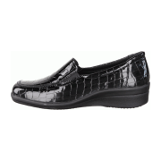 Slowlies 410-1003 Schwarz - Slipper - Damenschuhe Bequeme Ballerina / Slipper, Schwarz, leder (lackleder)