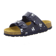 Longo Tieffußbett Pantolette,blau/multi F