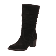 Gabor 52894-47 Schwarz - ungefütterte Stiefelette - Damenschuhe Modische Stiefelette / Boots, Schwarz, leder (dreamvelour), absatzhöhe: 55 mm