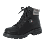 Rieker Z9102-01 schwarz/grau-rost/black Schnürstiefel  HW 20/21