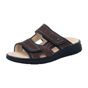FinnComfort Thasos-Soft Grizzly/Schwarz (braun) - Pantolette - Herrenschuhe Sandale / Pantolette, Braun, leder (cherokee/buggy)