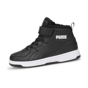 Puma Rebound Joy PS Kinder Fell-Sneaker mit Klettverschluss PUMA black/PUMA white 30