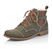 Rieker 77443-54 forest/brandy/navy/wine/brown Schnürstiefel  HW 19/20