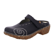 El Naturalista NG96 Yggdrasil, Pantolette, Glogs, Schwarz Black - Clogs - Damenschuhe Pantolette /  Zehentrenner, Schwarz, leder (soft grain), absatzhöhe: 30 mm