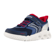 Geox Wroom Kinder Schuhe blau rot Lights J25GAB