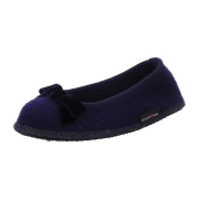 Haflinger Slipper Fiocco 623322-70 mittelblau Wolle