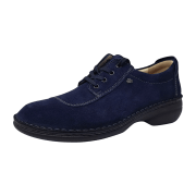 FinnComfort Lexington Indigo (Dunkelblau) - Schnürschuh mit loser Einlage - Damenschuhe Bequeme Schnürschuhe, Blau, leder (velour)