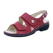 FinnComfort Milos Pomodore (Rot) - Sandale mit loser Einlage - Damenschuhe Sandale bequem / lose Einlage, Rot, leder (nube)
