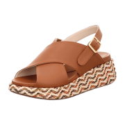Eliza Di Venezia Sandalette,Keil,überkr.,Cognac