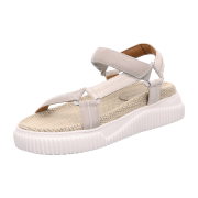 Voile Blanche Sandale Plateau Riemen Beige