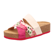 Think Papu Plateau Pantolette pink weiß Blumen 728