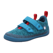 Affenzahn Knit Happy Petrol (blau) - Klettverschluss Schuh - Barfußschuhe KINDER, Blau