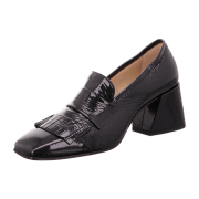 Pomme d'or Pumps,Fransen,Lack,Schwarz