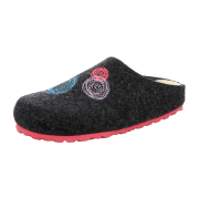 natural sense Damen-Hauspantolette,anthrazit/pink